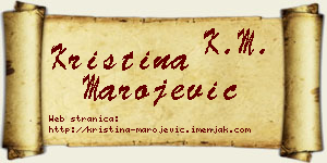 Kristina Marojević vizit kartica